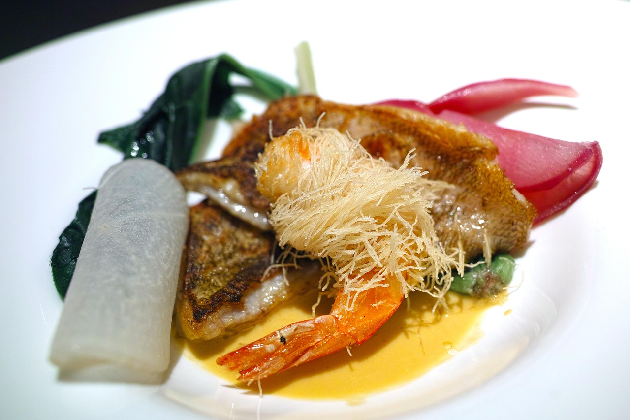 Piatto gourmet di pesce